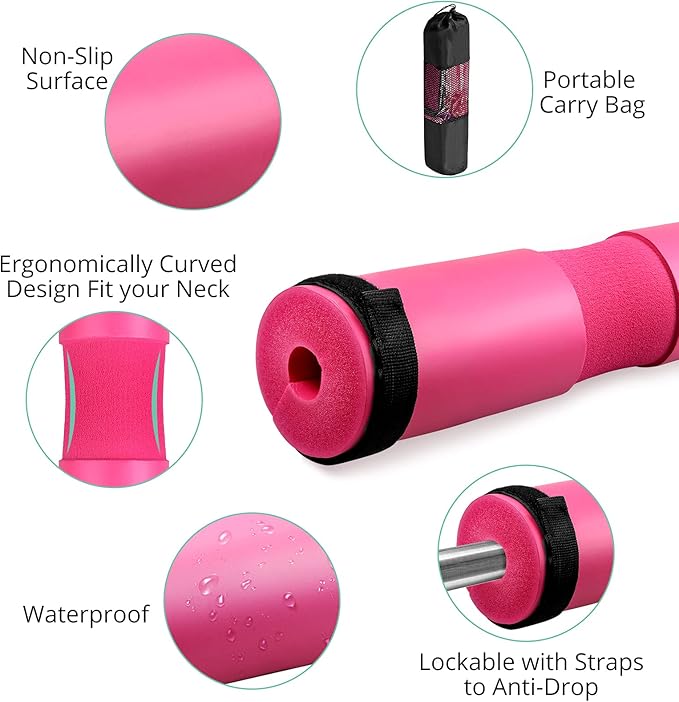 VINTEAM Barbell Pad Set for Squats Hip Thrusts 2 Gym 2 Hip
