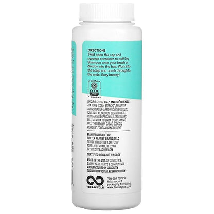 Acure Dry Shampoo - Brunette to Dark Hair - Powder Hair Care for Brunette - Refresh Treated Color Tinted Hair & Extend Cleansing with Cocoa & Rosemary Formula - 100% Vegan - 1.7 Oz (2 Pack)