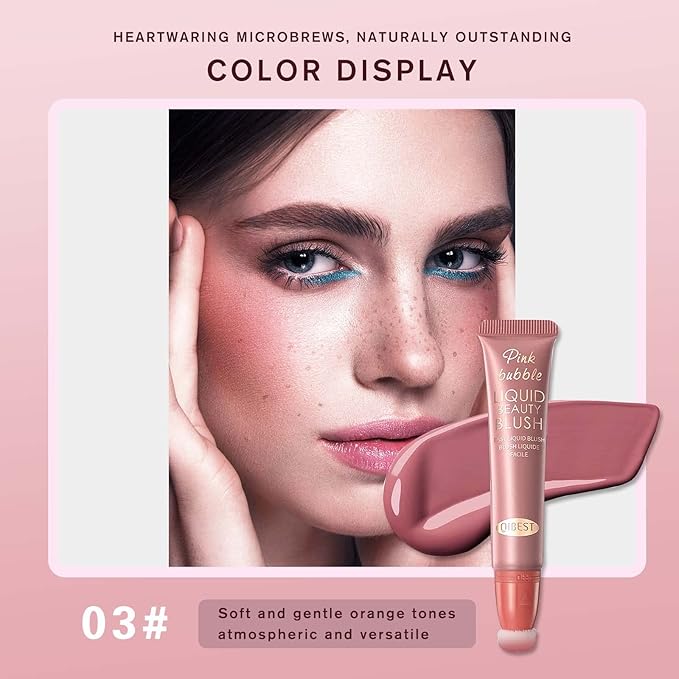 Liquid Blush Beauty Wand Matte Cream Blush Stick Plum Wine)