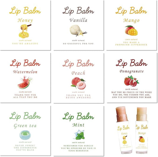 CRASPIRE 80Pcs 8 Styles Labels Lipsticks