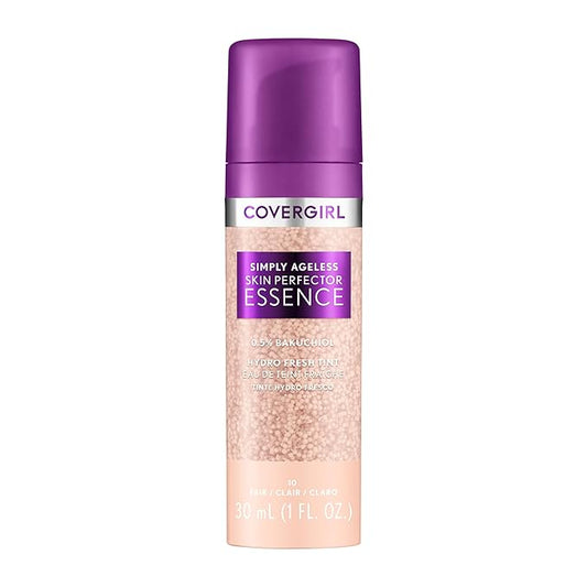 Covergirl Simply Ageless Skin Perfector Essence Foundation, 10 Vegan Formula, 1.0oz