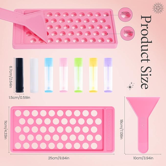 RONRONS 50 Pieces Refillable Lip Balm Tools