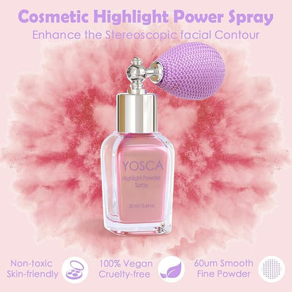 Yosca Highlighter Powder Spray, 20ML Cosmetic Grade Shimmer 20ML