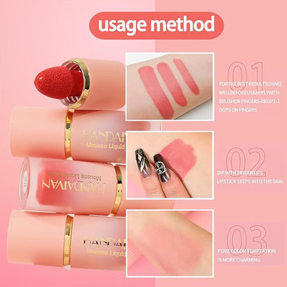 AKARY Mousse Liquid Blush, Soft Cream Makeup Blush, Cheek Tint(05#Chocolate)