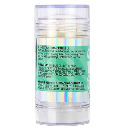 Onyx Professional Cracked Heel Repair Balm Stick for Dry Cracked Feet Treatment, Tea Tree Scent, 2 pack - Moisturizing Foot Balm, Rolls On, No Mess Like Foot Cream or Foot Lotion, Heel Treatment
