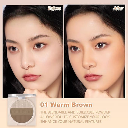 Contour Powder Makeup Palette Matte Shimmer Face Sculpting Warm Brown