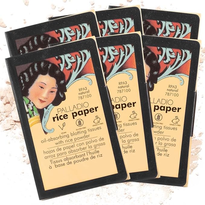 Palladio Rice Paper Facial Tissues for Oily Skin,