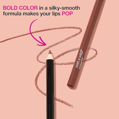 wet n wild Lip Liner Pencil Color Icon Lip Color Makeup, Brown Willow,