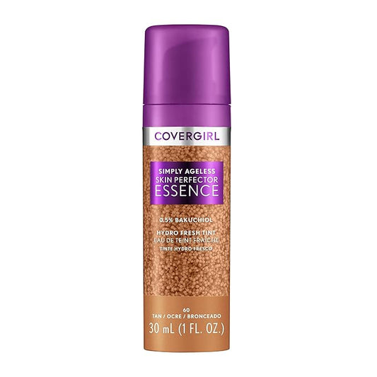 Covergirl Simply Ageless Skin Perfector Essence Foundation, 60 Vegan Formula, 1.0oz
