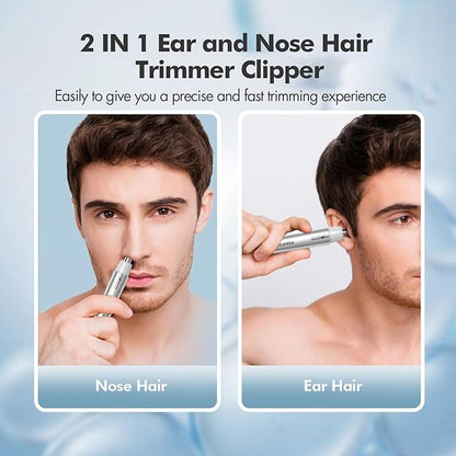 TOUCHBeauty Battery Powered Ear and Nose Hair Trimmer for Women, Portable Battery Powered Trimmer, Mini Painless Design for Sensitive Skin, Easy Clean & Travel Friendly