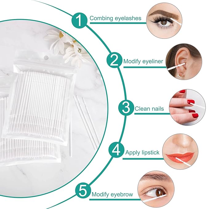 200pcs micro applicators brushes mini