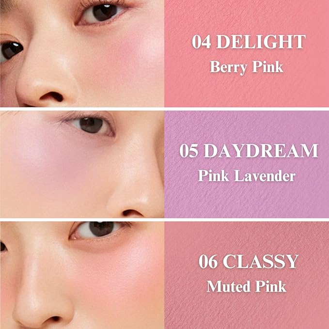 EGLIPS All Over Blusher - Multi-Use Cream Jelly Blush for Eyes & Cheeks Buildable and Blendable Texture with Shimmery Pearls Natural Korean Face Makeup (06 CLASSY, 0.18 oz)