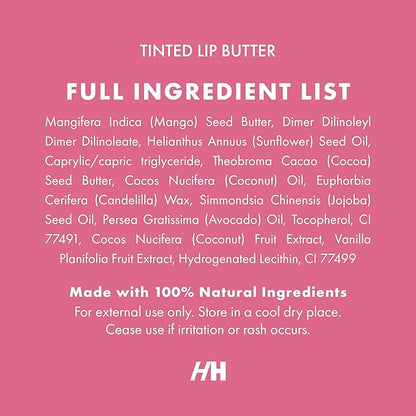 100% Natural Tinted Lip Butter Sleeping (Light