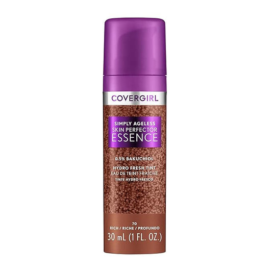 Covergirl Simply Ageless Skin Perfector Essence Foundation, 70 Vegan Formula, 1.0oz