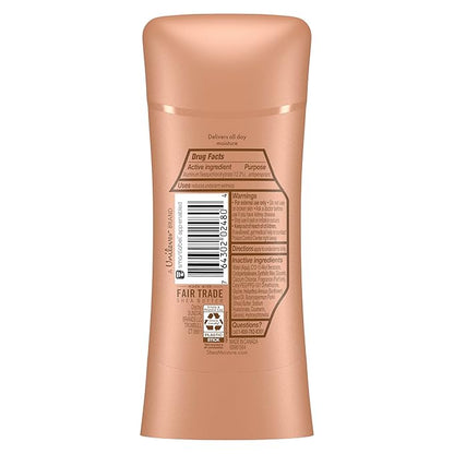SheaMoisture Antiperspirant Deodorant Stick Moisturizing Raw Shea Butter & Hyaluronic Acid 2 Count for 48HR Sweat & Odor Protection with No Parabens & No Mineral Oil 2.6 oz