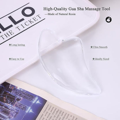 Transparent Gua Sha Facial Tools Natural Sculpting