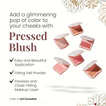 Paul & Joe Pressed Blush Palette Refill Only, Case Sold Separately, Oil-Absorbing Blush Powder, Bi-Color Face Blushes with Fitting Veil Powder, Light Beige and Light Pink, 01 Secret D'Or, 0.17 oz