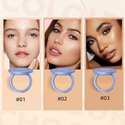 SACE LADY Face Pressed Powder Sets Makeup, Controls Cruelty-free, (#02) 0.35oz