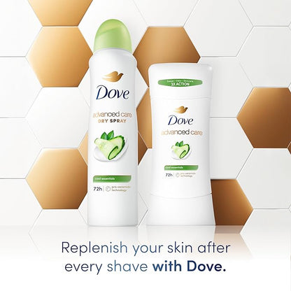 Dove Advanced Care Antiperspirant Deodorant Stick for Women Cool Essentials For 48 Hour Protection And Soft And Comfortable Underarms, 2.6 oz 2 Count