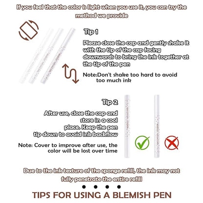 4 Colors Freckle Pen,Waterproof Freckle Makeup Pen,Lightweight Long Coffee,Chestnut,Dark Brown