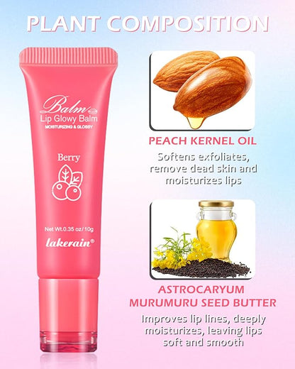 Hydrating Lip Glowy Balm, Ultra-Nourishing Lip Balm-03#Grapefruit