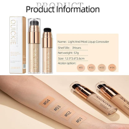 Stay Matte Liquid Foundation Concealer, Silky, Mist, Moisturizing, Types (#01)