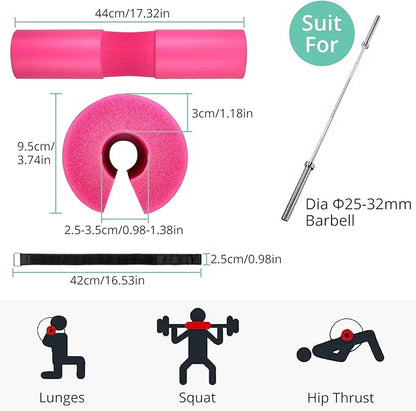 VINTEAM Barbell Pad Set for Squats Hip Thrusts 2 Gym 2 Hip