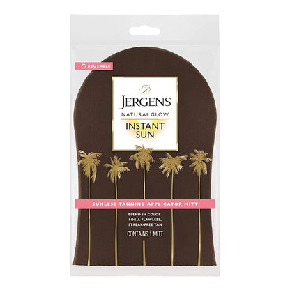 Jergens Natural Glow Body Applicator Mitt, Flawless, Streak-free Tanning Blender Glove, Reusable Tanning Mitt Protects Hands, Deep