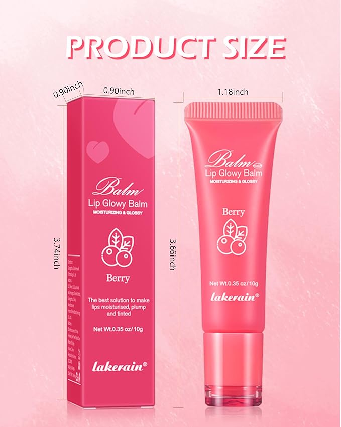 Hydrating Lip Glowy Balm, Ultra-Nourishing Lip Balm-04#Grape