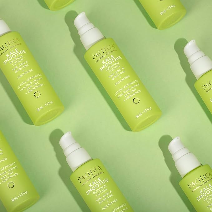 Pacifica Face Moisturizer - Kale Smoothie Face Lotion w/Niacinamide, Copper, Super Foods & Plant Extract - Reduces Pore Size & Redness, Improves Skin Texture Vegan & Cruelty-Free Dermatologist Tested