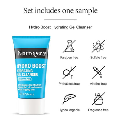 Neutrogena Collagen Bank Face Moisturizer with SPF 30 Sunscreen, Daily Anti-Aging Face & Neck Collagen Cream with Micro-Peptides and SPF, 2 fl. Oz & Trial Size Hydro Boost Facial Cleanser, 0.5oz