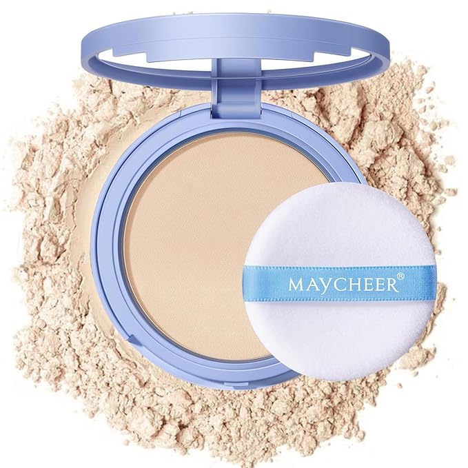 Oil Control Face Pressed Powder,Matte Smooth,Waterproof Long-Lasting Setting 0.35Oz