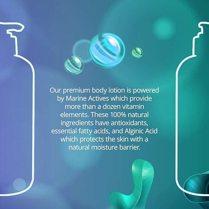 All Natural Hydrate Ocean Breeze Sea Plant Hand and Body Lotion for Women and Men, Essential Oil Scent, 16 Fl Oz, Non Comedogenic, Vegan Moisturizer for Dry and Sensitive Skin, No Parabens