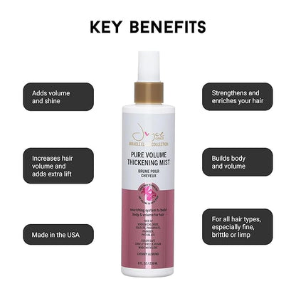 Joyce Giraud Volumizing & Thickening Mist, Adds Body & Fullness, Cherry Almond Scent, 8 Fl. Oz