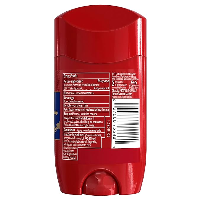 Old Spice Antiperspirant Deodorant for Men, 24/7 Sweat & Odor Protection, 24/7 Lasting Freshness, Invisible Solid, Captain with Bergamot Scent, 2.6 oz (Pack of 6)