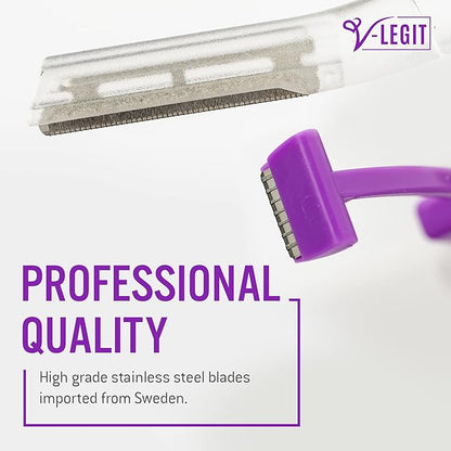 Dermaplaning Tools - Exfoliating Facial Razor Dermaplane for Women & Men Shaver to Exfoliate Refresh the Skin Peach Fuzz Eyebrow Hair Removal Blade 4 count Bonus Defining Shaper