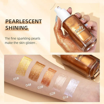 Moisturizing Body Luminizers 5 Colors Smooth and Shimmer Bronze Gold) 40ml