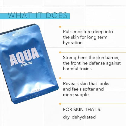 LAPCOS Aqua Sheet Mask, Hydrating Daily Plankton