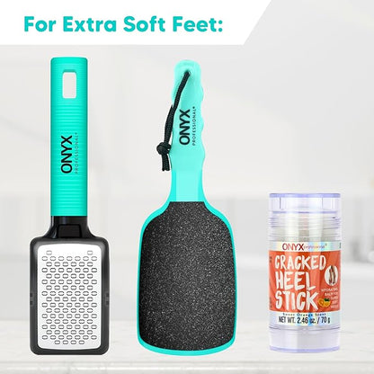 Onyx Professional Cracked Heel Repair Balm Stick for Dry Cracked Feet Treatment, Orange Scent, 2 pack - Moisturizing Foot Balm, Rolls On, No Mess Like Foot Cream or Foot Lotion, Heel Treatment