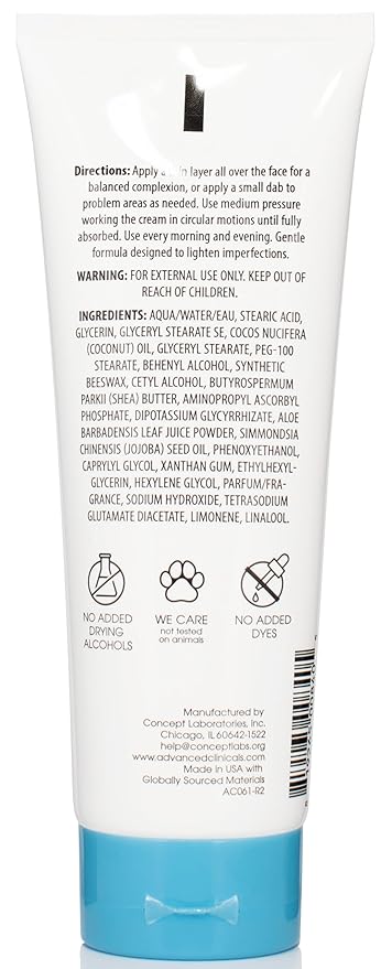 Advanced Clinicals Dark Spot Vitamin C Cream For Face, Hand, & Body Lotion, Anti Aging Therapeutic Skin Care Moisturizer Lotion Reduces Appearance Of Age Spots, Blotchy Skin, & Wrinkles, (2-Pack)