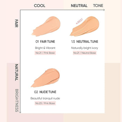 Skin Tune Vegan Cover Cushion Foundation 02 NUDE