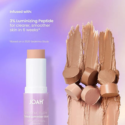 JOAH Crystal Glow Tinted Luminizer Stick, Multitasking Korean Warm Undertones