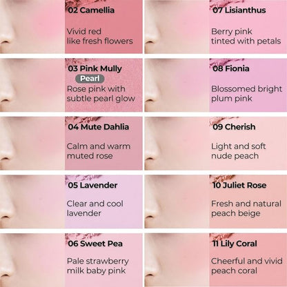 BBIA Last Blush NEW 15 Colors - Cheek Blush Shaping Shading Contour & Highlight Long-Lasting Matte Finish Natural Shades Buildable & Blendable Daily Korean Face Makeup (09 CHERISH, Pack of 1)