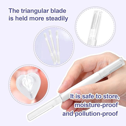 Dermaplane Razor for Women Face & Eyebrow - Dermaplaning Tool for Peach Fuzz Facial Hair Removal,High Precision Blade for Smooth Skin (White, 12 Count)