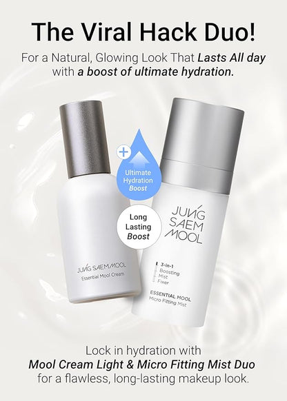 [JUNGSAEMMOOL OFFICIAL] Essential Mool Cream Light 1 oz | Hydration Moisturizer | for Combination, Oily Skin
