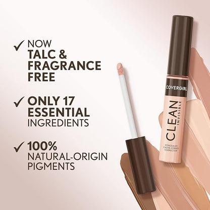 Covergirl Clean Invisible Concealer, Lightweight, Hydrating, Vegan Formula, Ivory 103, 0.23oz