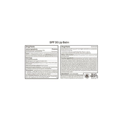 Sun Bum SPF 30 Sunscreen Coconut Lip Balm - Moisturizing Aloe Vera and Vitamin E - Vegan and Cruelty Free - Broad Spectrum UVA/UVB Lip Protection - 0.15 oz Stick