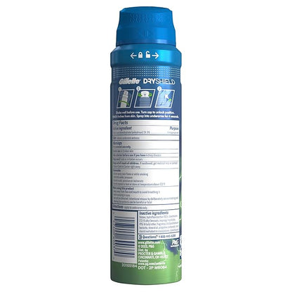Gillette Dry Spray Antiperspirant and Deodorant for Men, 24/7 Sweat & Odor Protection, Anti-White Mark Technology, Power Rush Scent, 4.3 oz (Pack of 3)