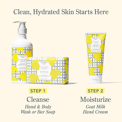 Beekman 1802 Sunshine Lemon Hand Cream - Scented - 2 fl oz - Nourishes, Hydrates & Repairs - With Goat Milk, Shea Butter & Glycerin - Non-Greasy - No Irritation - Good for Sensitive Skin