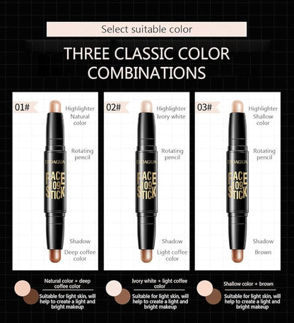 BIOAQUA Play 109 Face Stick Contour Duo 2 SHALLOW COLOR/BROWN)